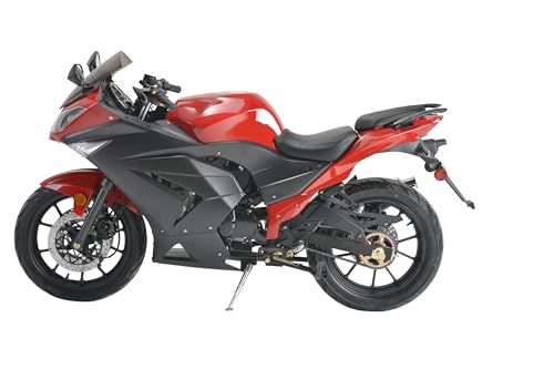 125cc Motorcycle with Manual Transmission Street Gas Bike 17 inches Wheels Red X472