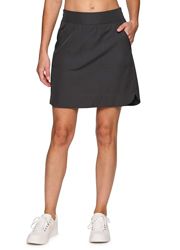 Longer Length Quick Drying Woven Skort with Pockets E186073