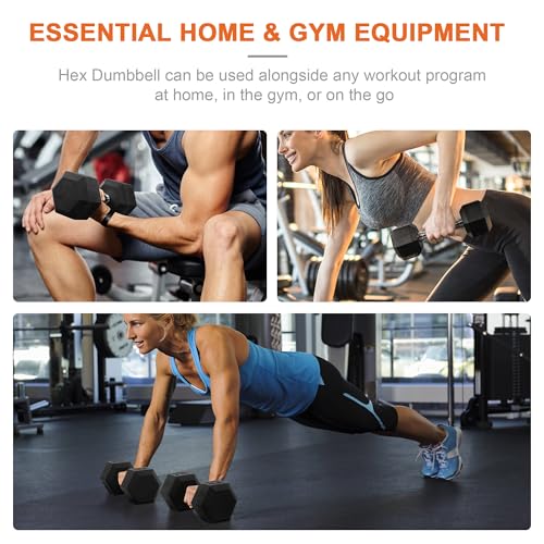 Rubber Coated Hex Dumbbells P887706