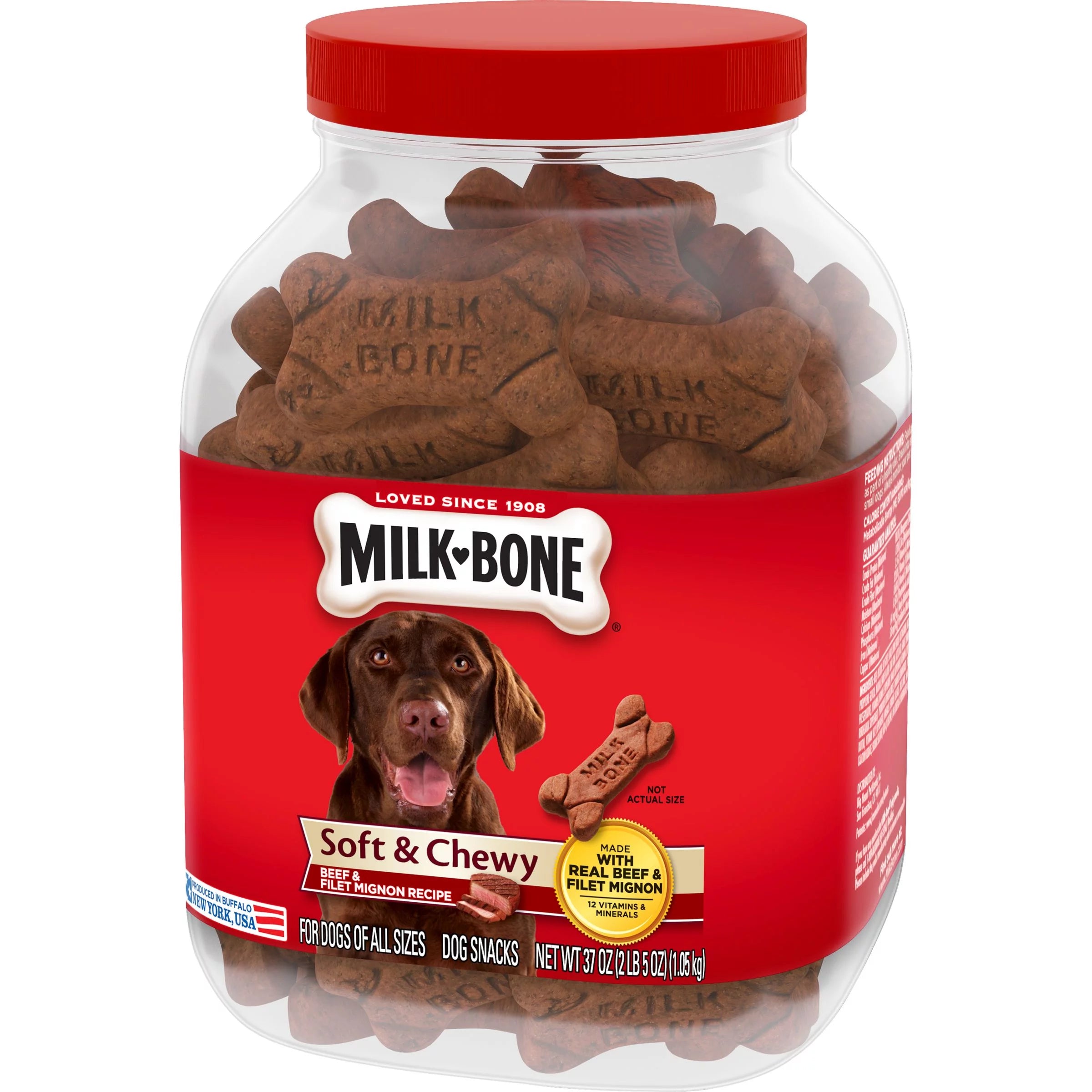 37 Oz. Soft & Chewy Beef & Filet Mignon Dog Snacks I6893