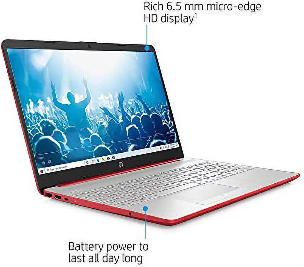 Scarlet Red 15.6" HD Laptop Computer Intel Pentium Gold 6405U 4GB DDR4 500GB HDD Intel UHD Graphics Windows 10 Q827392
