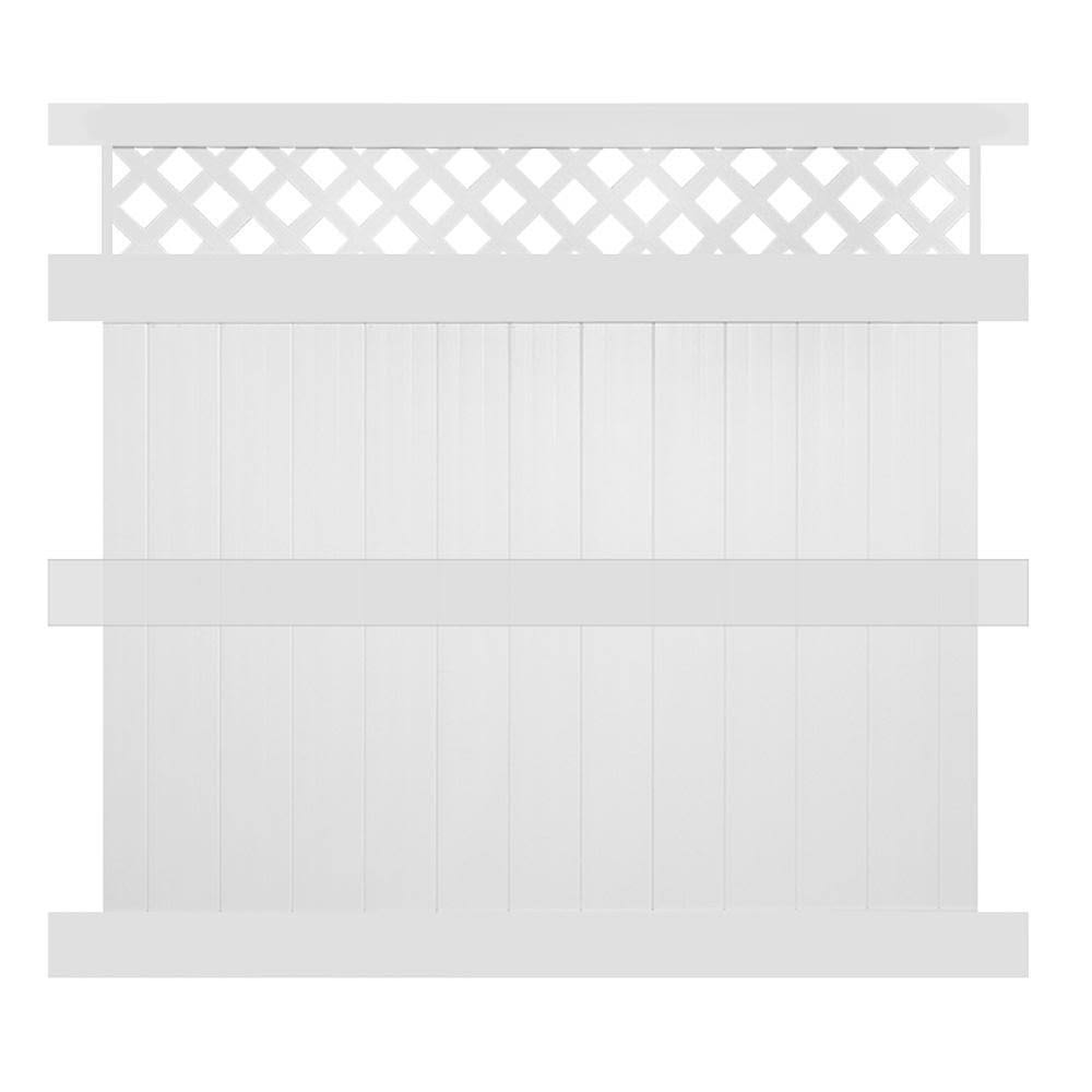 White Vinyl Privacy Fence Panel Kit S6620