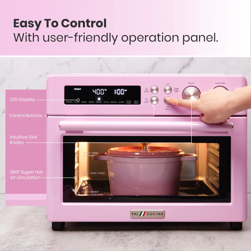 Pink Infrared Air Fryer Toaster Oven Q338