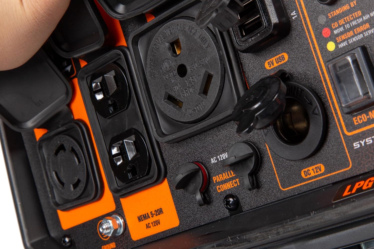 5000-Watt Dual Fuel Portable Inverter Generator with Electric Vehicle Charging Ports E400
