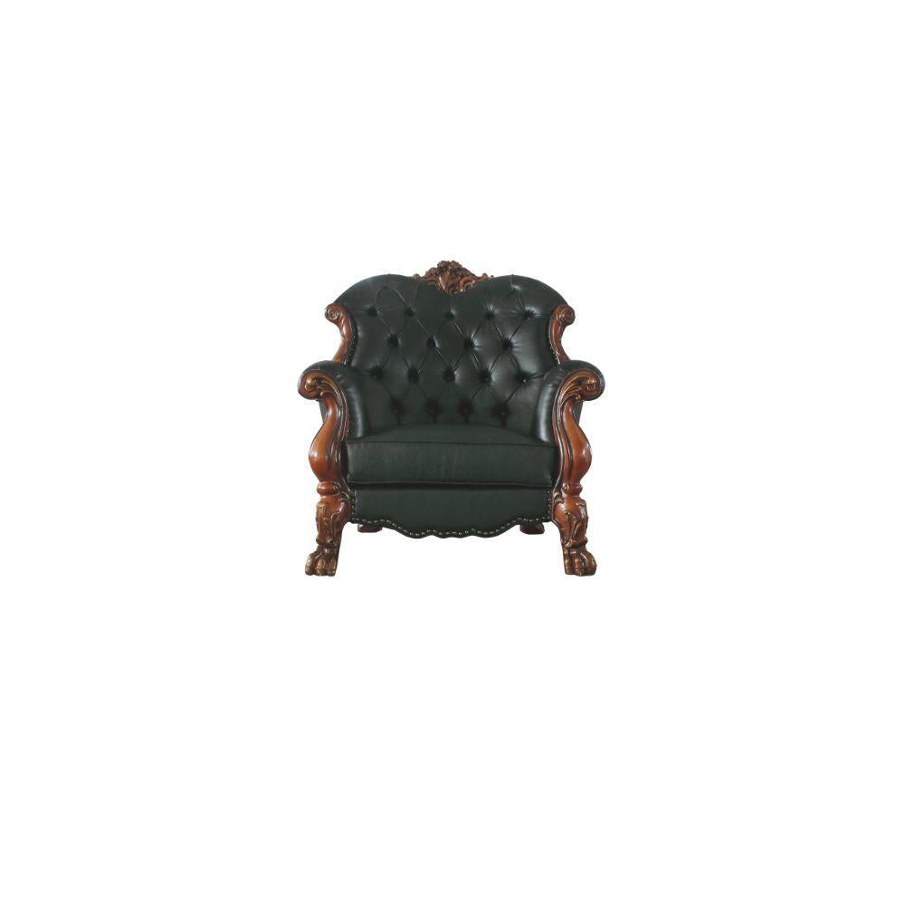 Cherry Oak Black PU Dresden Sofa Set 3 P K262282