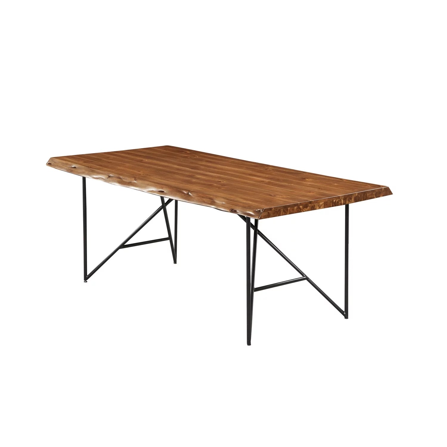 Light Walnut Solid Wood Dining Table Q6491