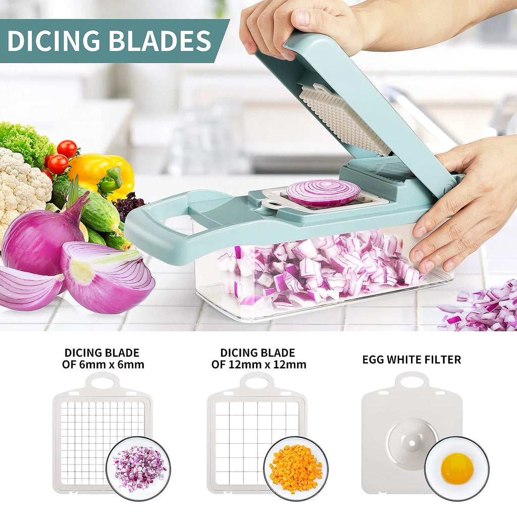 13-in-1 Vegetable Chopper with 8 Blades Q84951