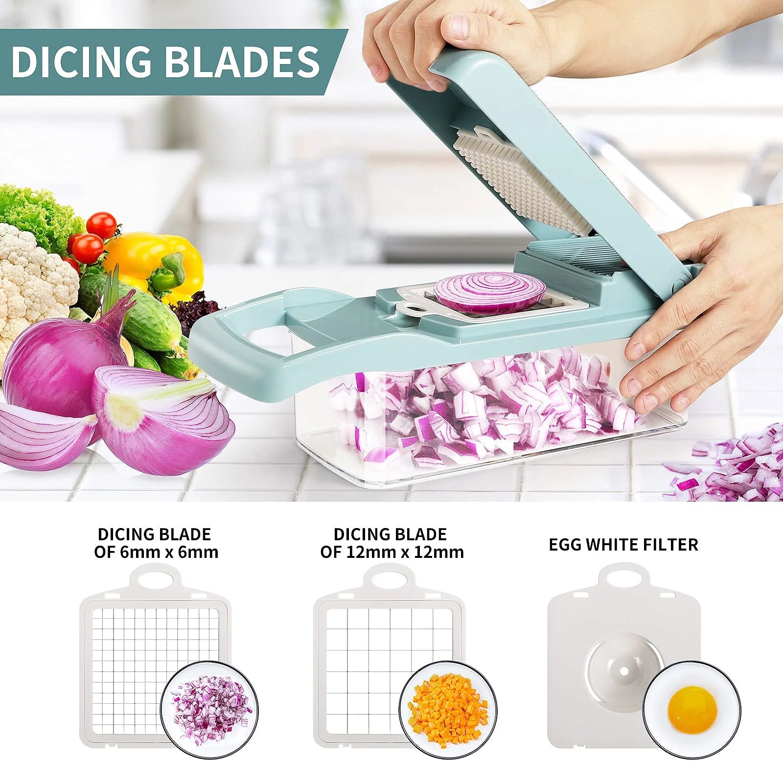 13-in-1 Vegetable Chopper with 8 Blades Q84951