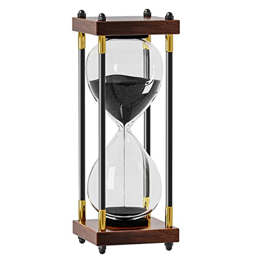 Black 60 Minute Wooden Sand Timer W66686