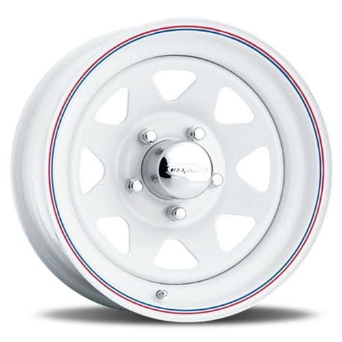 White 8 Spoke 15x8 Wheel T869