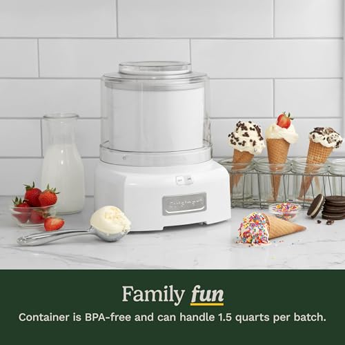 White 1.5 Quart Ice Cream Maker S440340