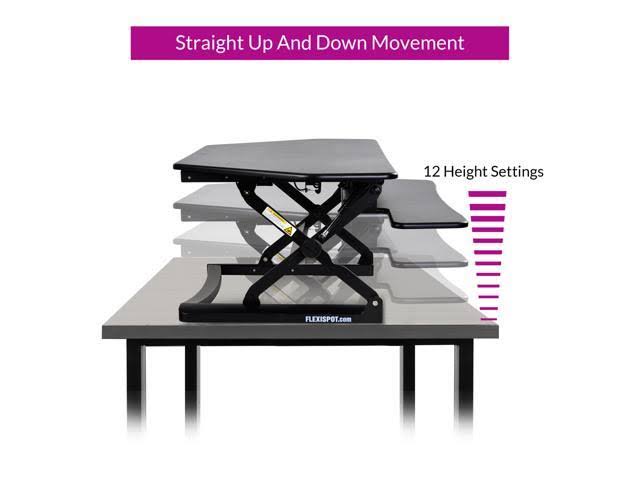 Black Adjustable Corner Standing Desk Riser G912522