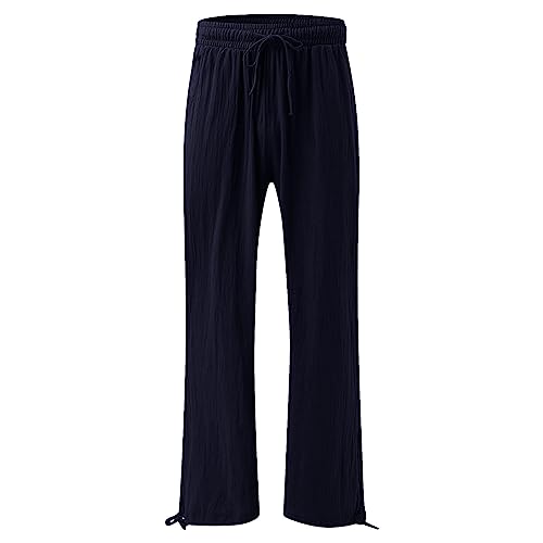 Loose Wide Leg Beach Pants with Elastic High Waist J73728