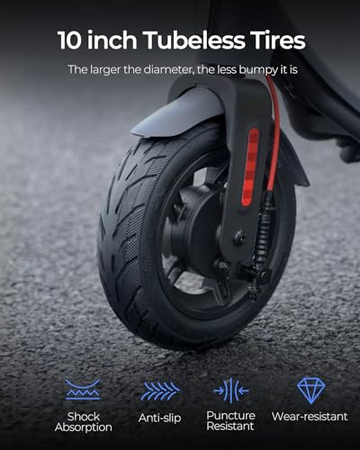 Electric Scooter, 500W, 31 Miles Range, 10in Pneumatic Tires, 10.4AH Battery, 15.5 mph Speed N732