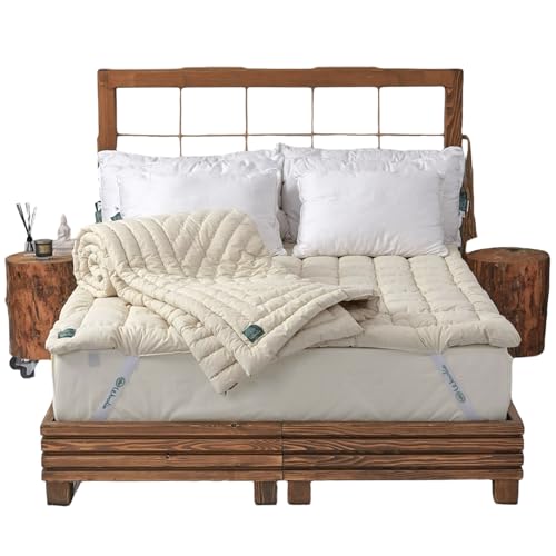 Organic Merino Wool Pillow Top Mattress Topper - 2", Twin XL C835583