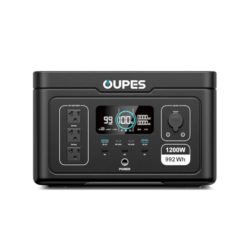 Portable Power Station 1200W 992Wh LiFePO4 Solar Generator with UPS 140W USB-C F531682
