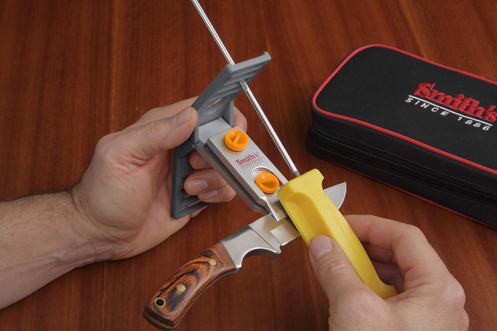 Portable Knife Sharpening System with 3 Sharpening Stones and V-Lock Vise W496810