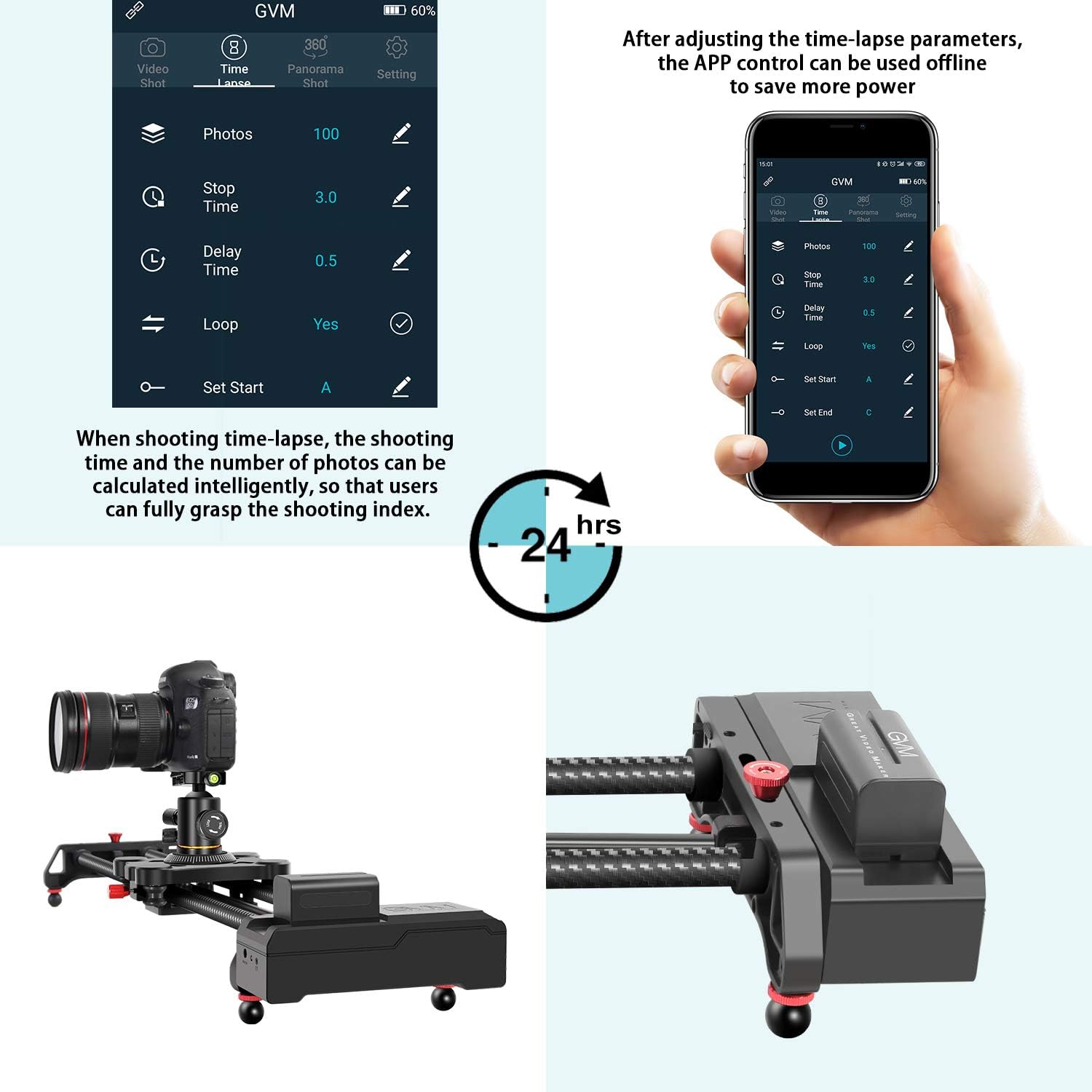 31 APP Control Carbon Fiber Camera Slider S972823