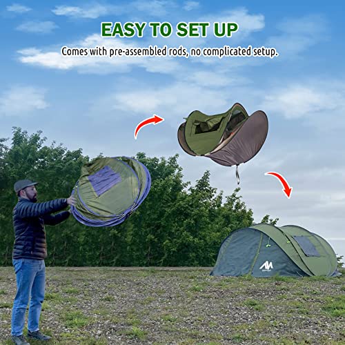 6 Person Double Layer Waterproof Instant Tent with Vestibule & Porch V908761