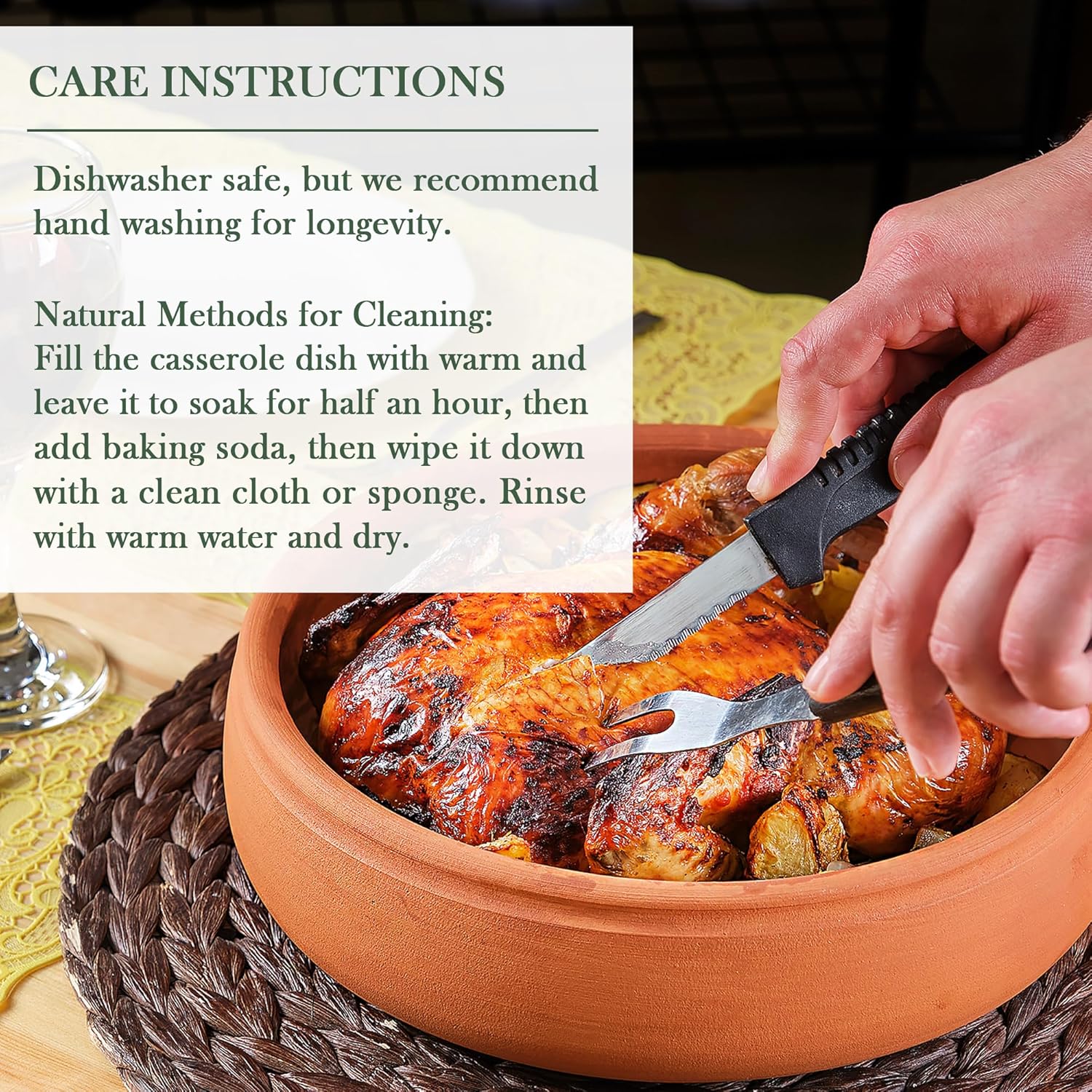 Handmade Terracotta Unglazed Clay Pot Cookware G435