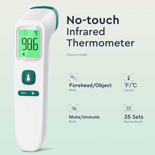 No-Touch Digital Forehead Thermometer with LED Screen A392