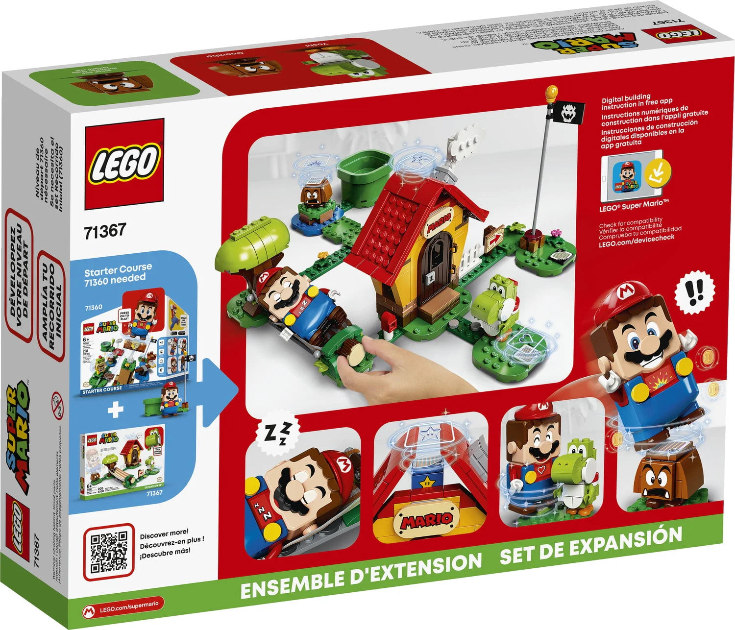 Mario's House & Yoshi Expansion Set Building Toy (205 Pieces) E869