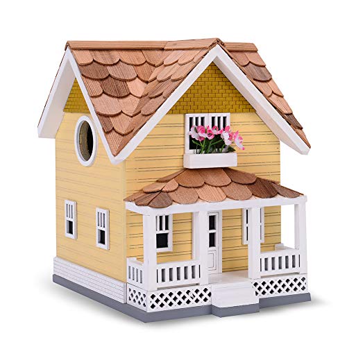 Decorative Wooden Birdhouse with Blue Roof T290528