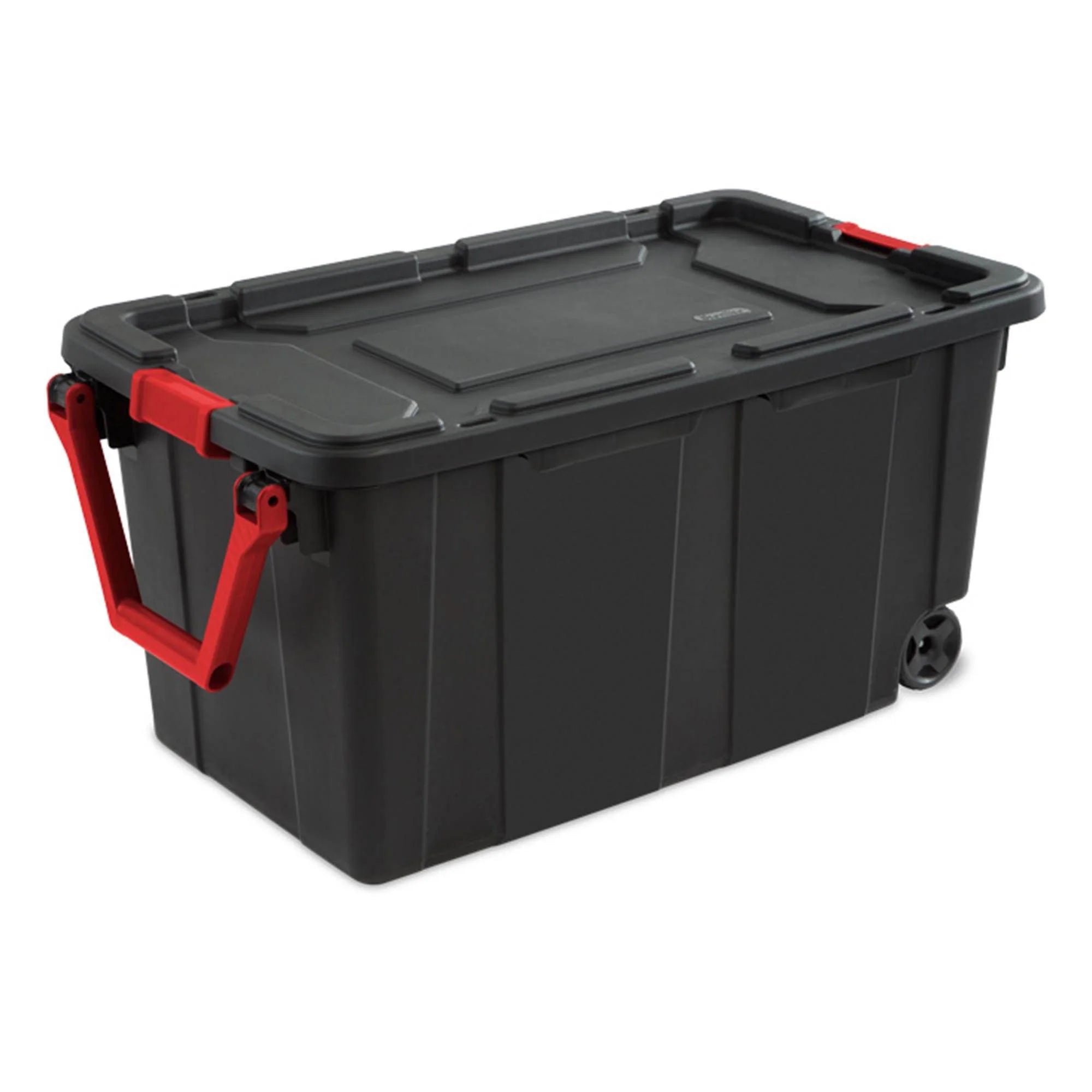Black 8 Pack 40 Gallon Wheeled Storage Tote L231962