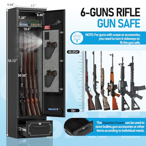 6 Gun Safe with Drawer J8223