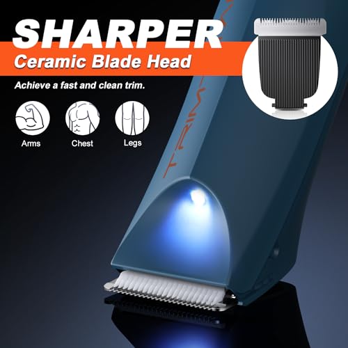 2-in-1 Electric Body Hair Trimmer with 2 Replaceable Ceramic Blades I4723