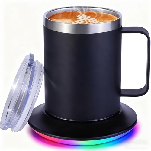 12oz USB Heated Coffee Mug with Auto Shut Off (Black) M149278