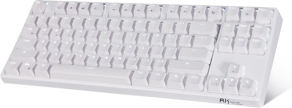 87 Keys White LED Backlight Tenkeyless Bluetooth Mechanical Keyboard H771