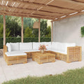 8 Piece Solid Wood Teak Patio Lounge Set with Cushions P9885