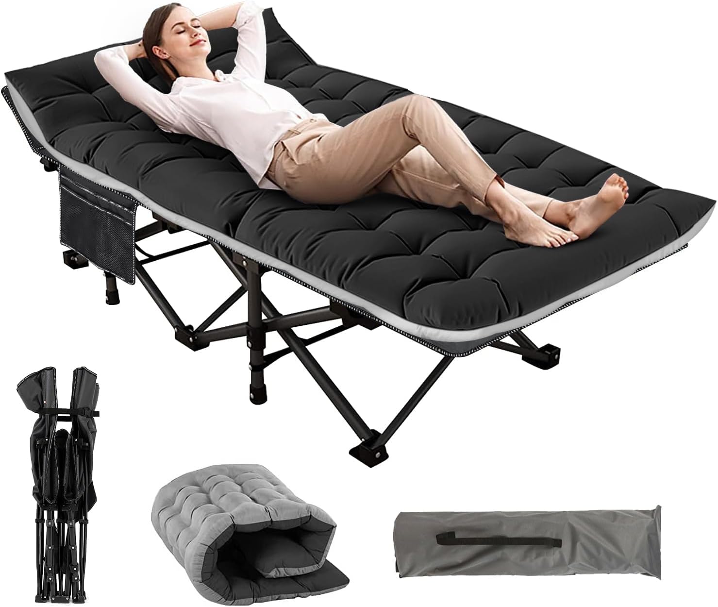 Folding Camping Cot with Carry Bag C47633