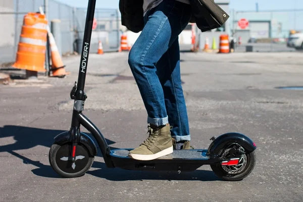 Black Electric Scooter, 18 mph, 264 lb Max Weight Y4400