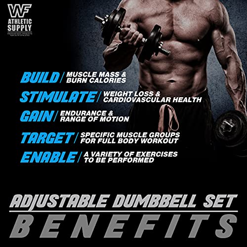Adjustable Dumbbells, 20lb, 25lb, 30lb, 52.5lb, 100lb T6669