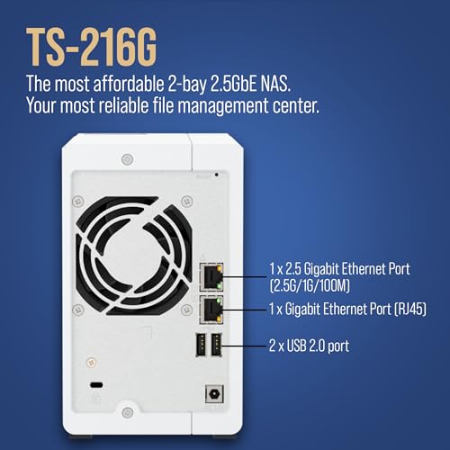 2-Bay 2.5GbE Desktop NAS with 4GB DDR4 RAM I7476
