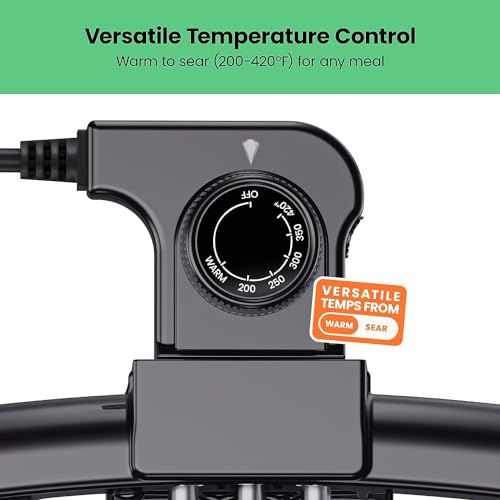 Nonstick Electric Griddle with Temperature Control S203