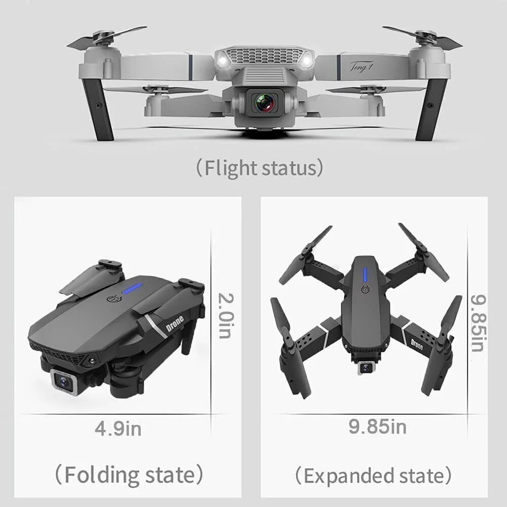4k HD Wide Angle Camera WiFi Fpv Dual Camera Quadcopter L783939