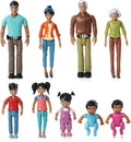 Hispanic Dollhouse People Set of 9 Action Figure Set B9506