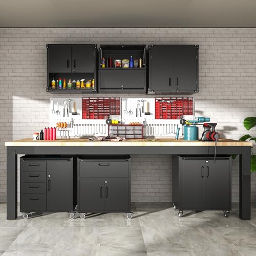 Metal 4 Drawer Rolling Tool Storage Cabinet with Locking Doors N298417