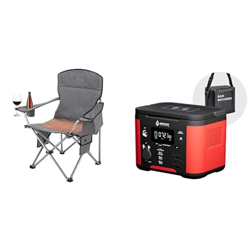 Portable Heated Folding Camping Chair with Cooler J589