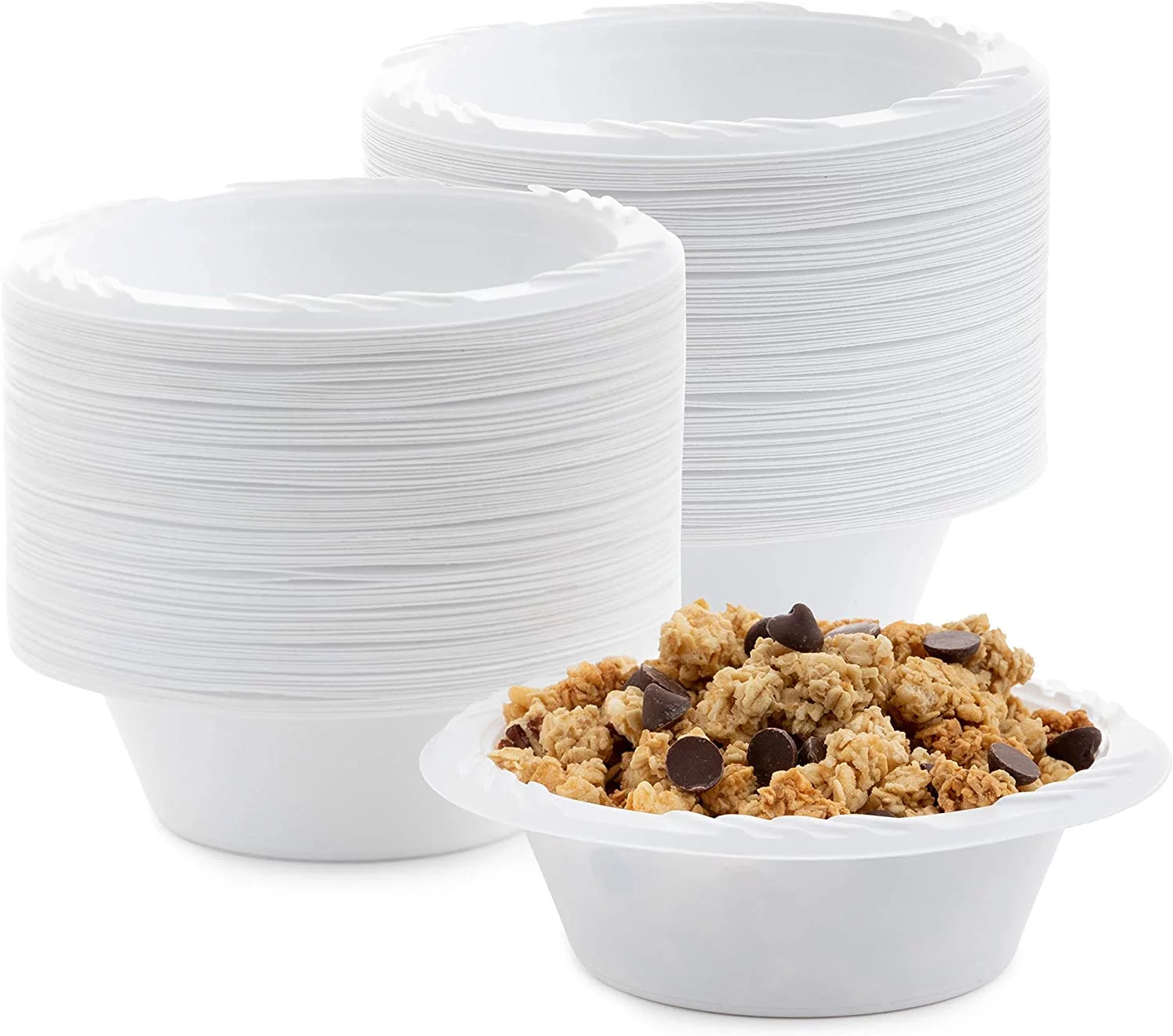 Medium Weight White Disposable 12 oz. Plastic Soup Bowls 800CT N6339