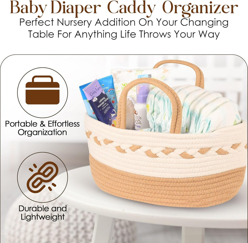 Baby Changing Basket with Thick Foam Mattress, Waterproof Cover, Storage Bag Y58456