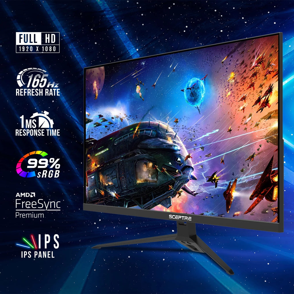 27-inch IPS Gaming Monitor 165Hz DisplayPort HDMI 300 Lux 99% sRGB Built-in Speakers Machine Black D315010
