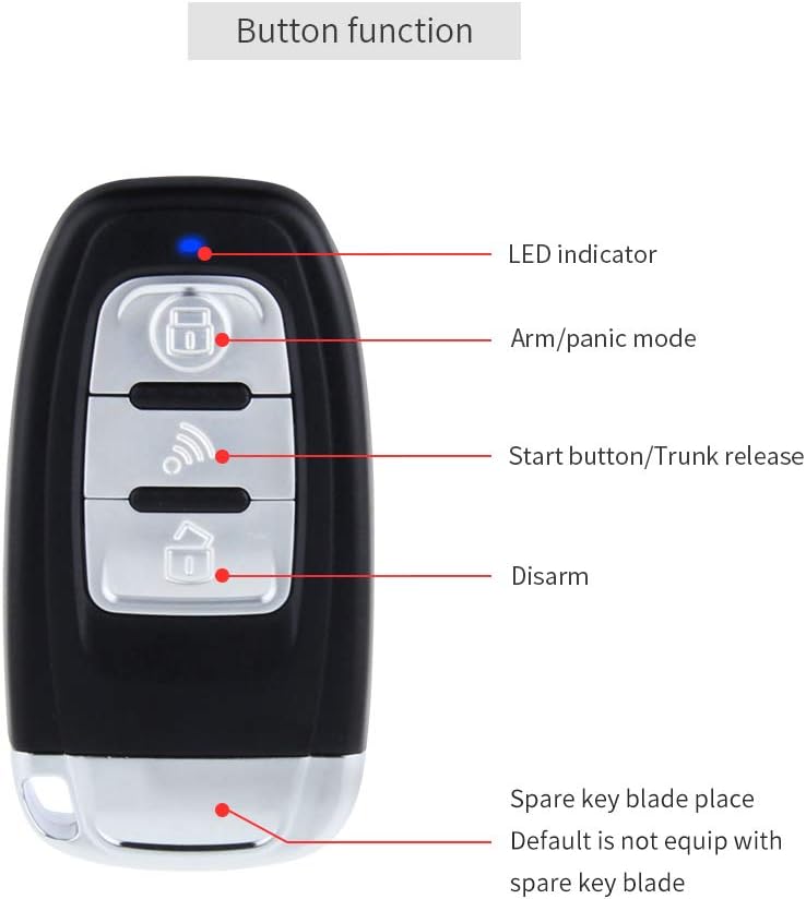 PKE Car Alarm Remote Starter Keyless Entry Push Start Button B28422