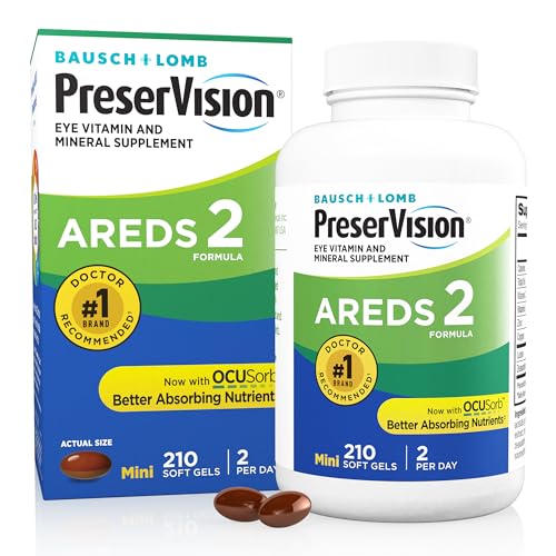 210 Softgels Eye Vitamin & Mineral Supplement with Lutein, Vitamin C, Zeaxanthin, Zinc & Vitamin E F66527