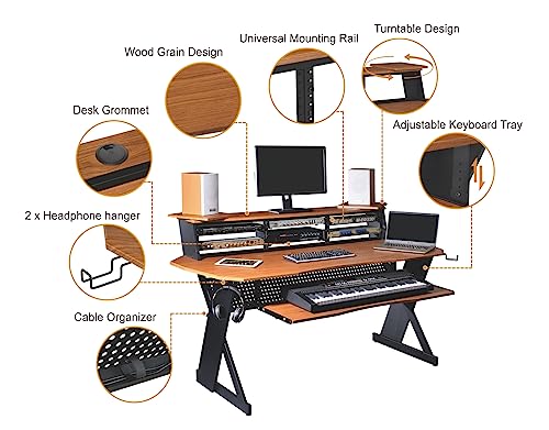 Cherry Music Studio Desk Workstation with 3 x 4U Rack J531773