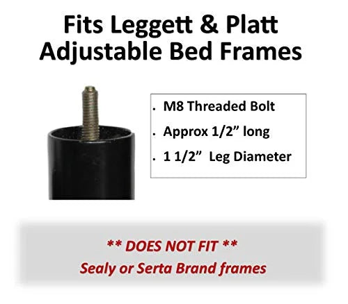 7" Height Set of 4 Adjustable Bed Leg Kit Z34642