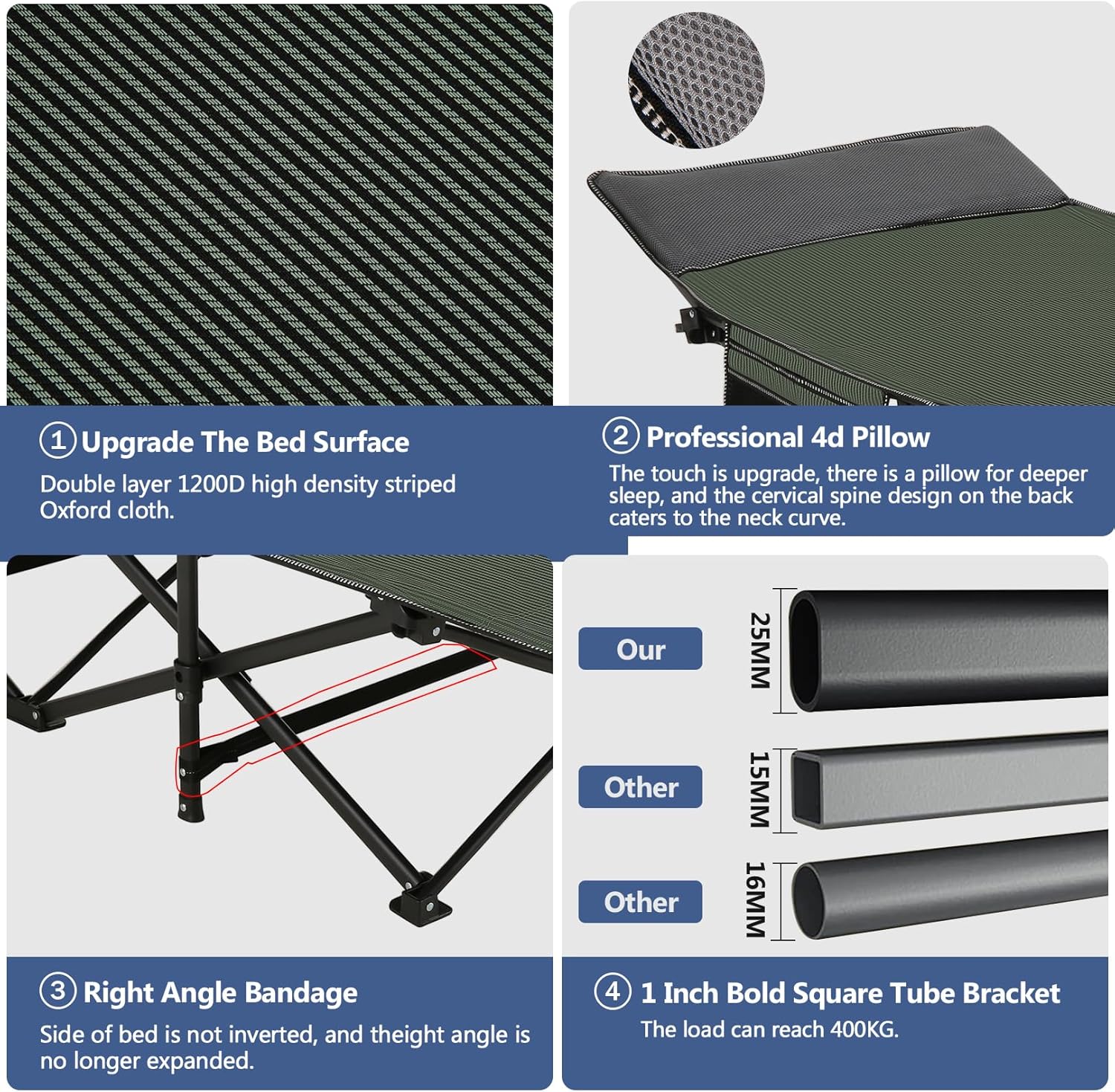 Folding Camping Cot with Carry Bag C47633